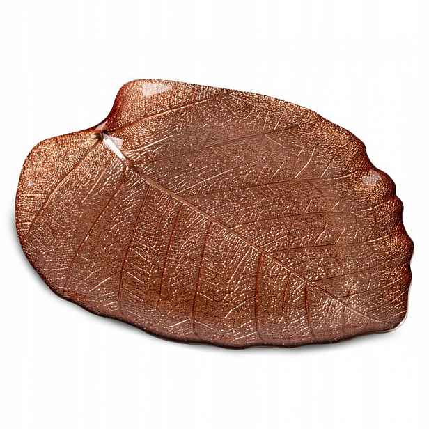 Podnos 28x25x2 Emma měděný list z uměleckého skla