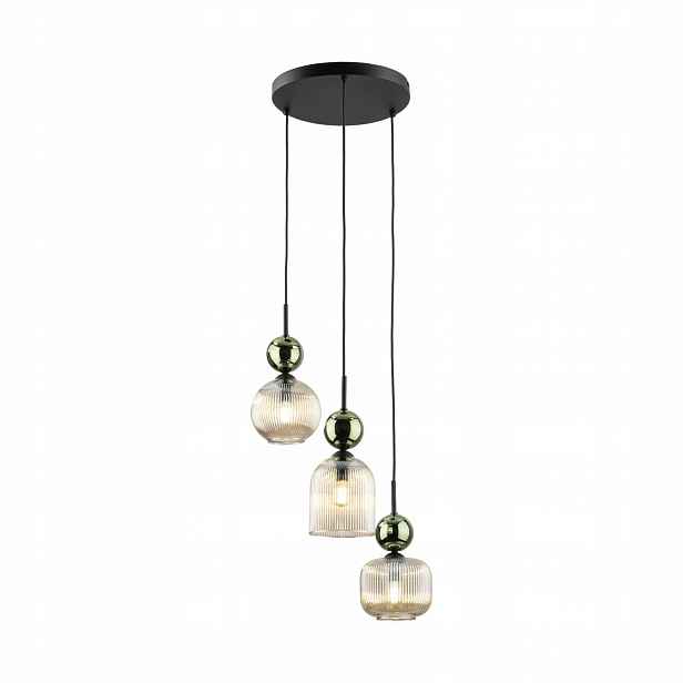 Stropní lustr Závěsná lampa Zelená 3xE14 95 cm Stmívatelná Tk Lighting