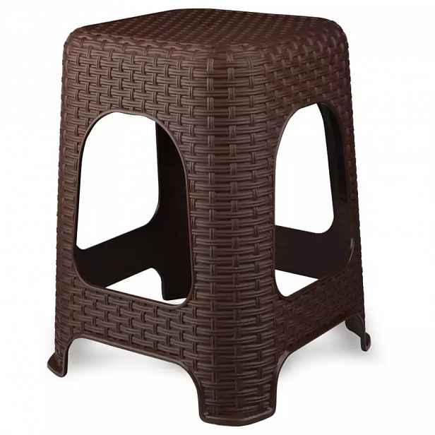 Taburet rattan hnědá Bentom
