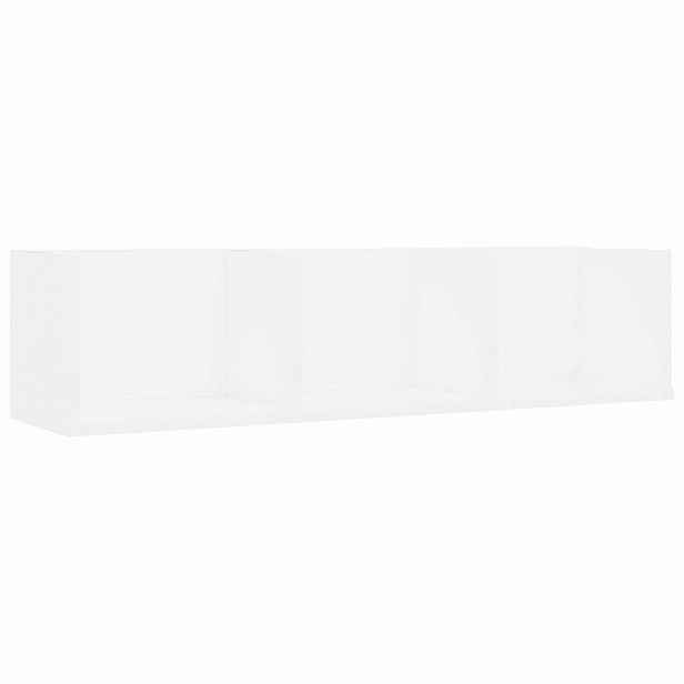 vidaXL Nástěnná police na CD bílá 75x18x18 cm kompozitní dřevo