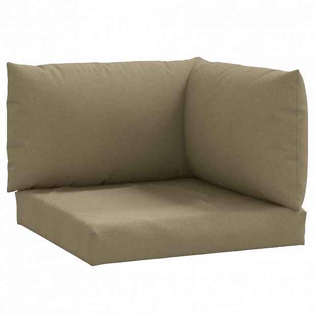 vidaXL Podušky na palety 3 ks taupe melanž textil