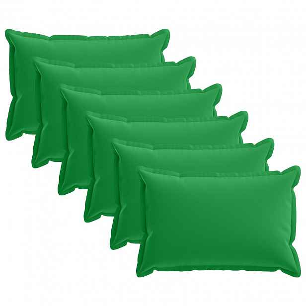 vidaXL Povlak na polštář 6 ks HOUTEN Zelená 30 x 50 cm Polyester
