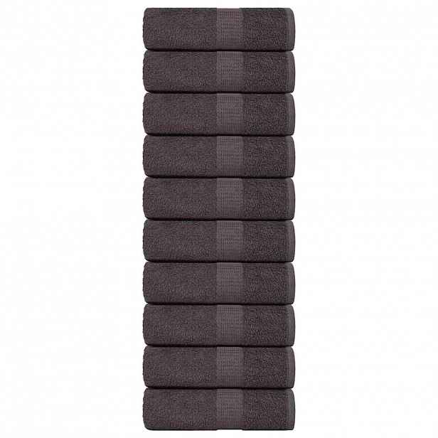 vidaXL Ručníky FROGN 10 ks antracitové 30x30 cm 360 g/m²