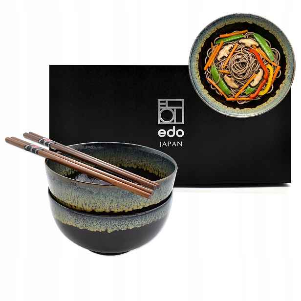 Sada 2 misek s paličkami Udon Maguma 16 cm 800 ml Box
