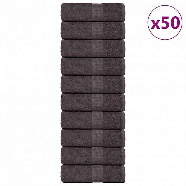 vidaXL Ručníky FROGN 50 ks antracitové 30x30 cm 360 g/m²