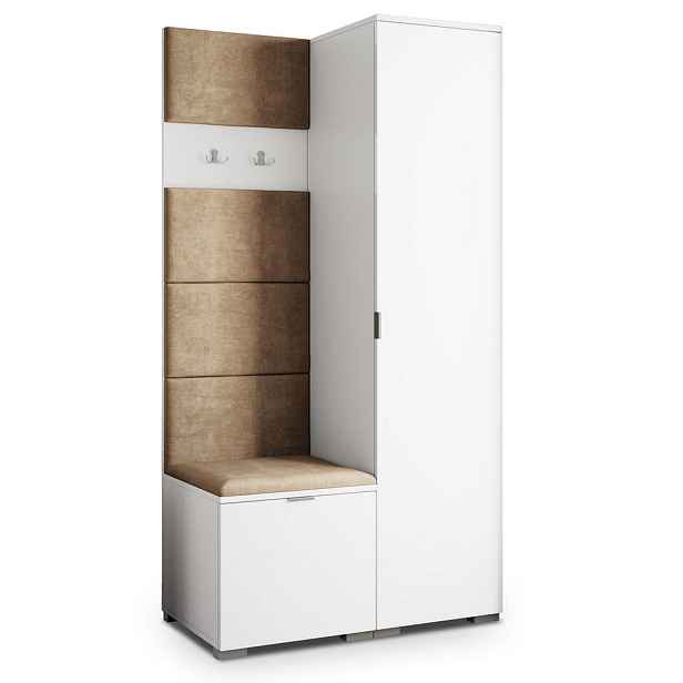 MASSENO MODERNÍ PŘEDSÍŇOVÁ SESTAVA LORI, 95/181/51 cm, bílá