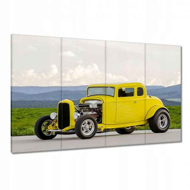 Obrazy 120x80 Žlutý Hot Rod