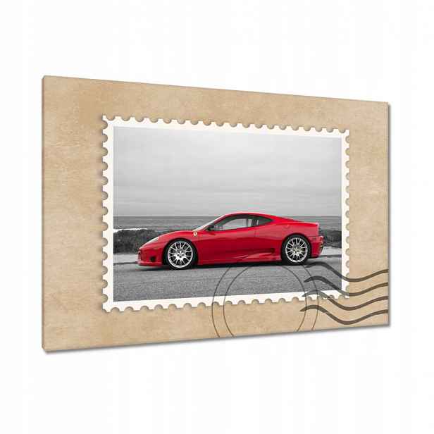 Obrazy 120x80 Červené Ferrari na pláži