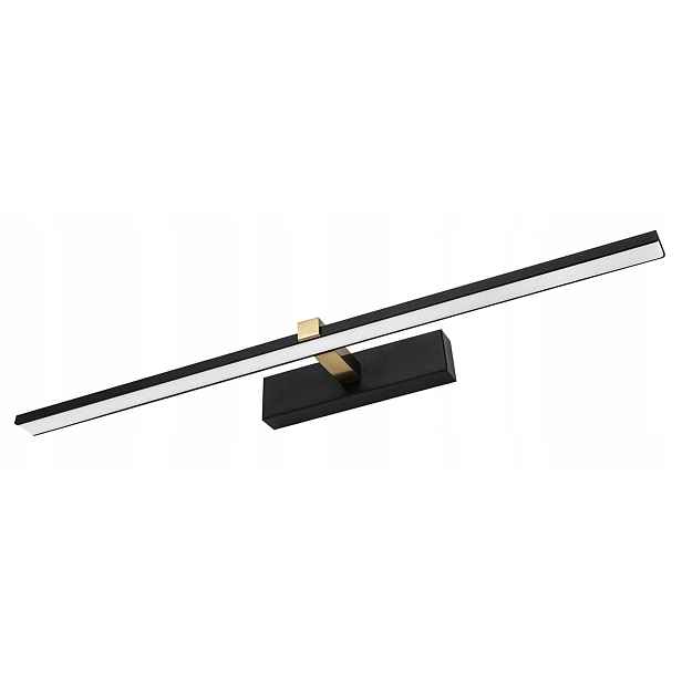 Nástěnná lampa 40 cm Led koupelnová nad zrcadlo 8 W Černá Zlatá IP44 4200K