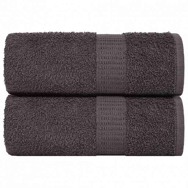 vidaXL Ručníky pro hosty FROGN 2 ks antracitové 30x50 cm 360 g/m²