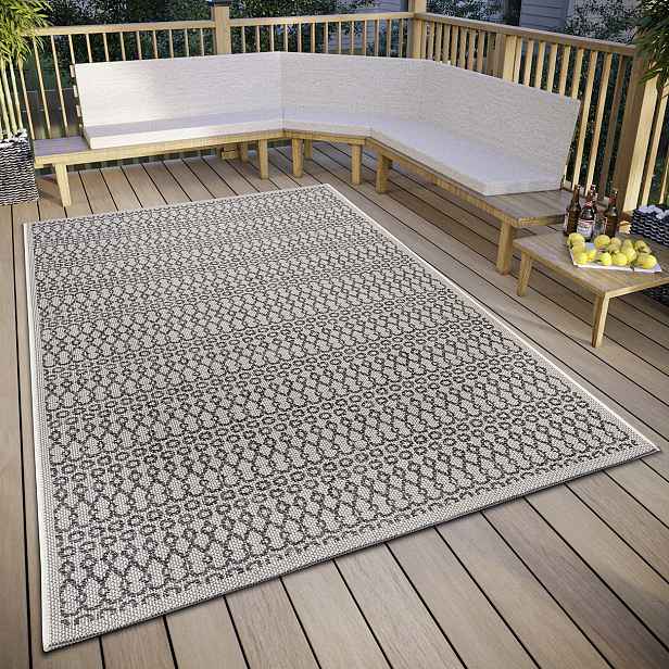 Koberec na terasu 115 x 170 cm typu sisal, vnější vnitřní strana