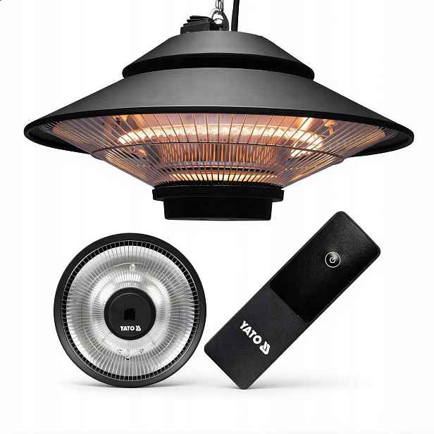 Závěsný infračervený zářič 1500 W s dálkovým ovládáním Yato YT-99501
