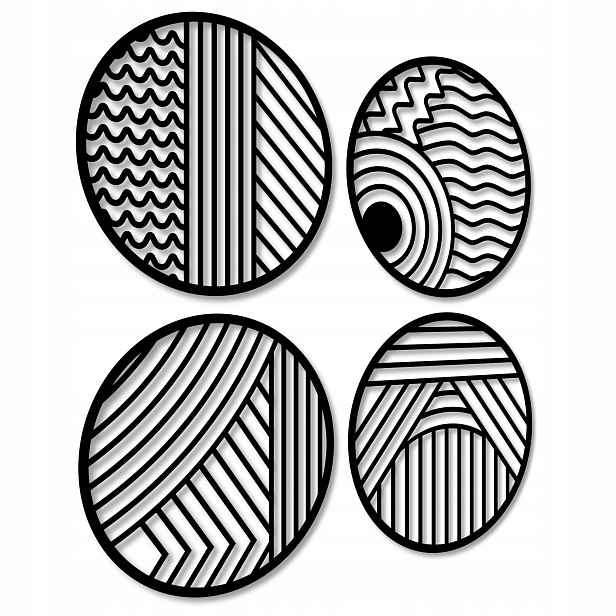 Geometrický Ažurový Obraz Velký Triptych Nástěnná Dekorace Obývacího Pokoje Ozdoba XXL