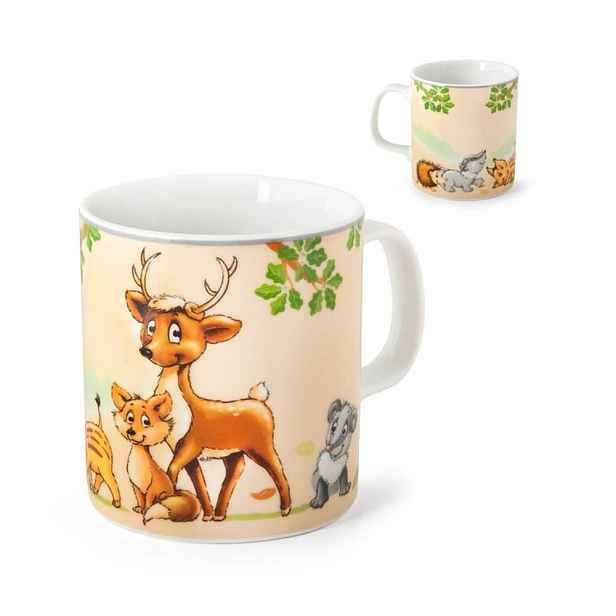 hrnek 225ml LESNÍ ZVÍŘÁTKA, dětský, porcelán