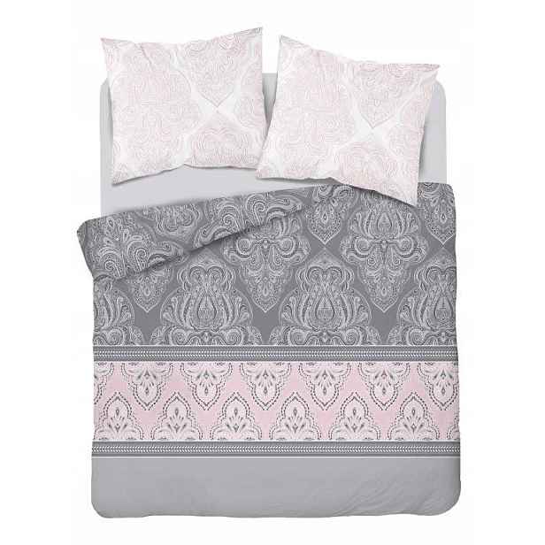 Povlečení Glamour Šedorůžová 100% Bavlna 200x220