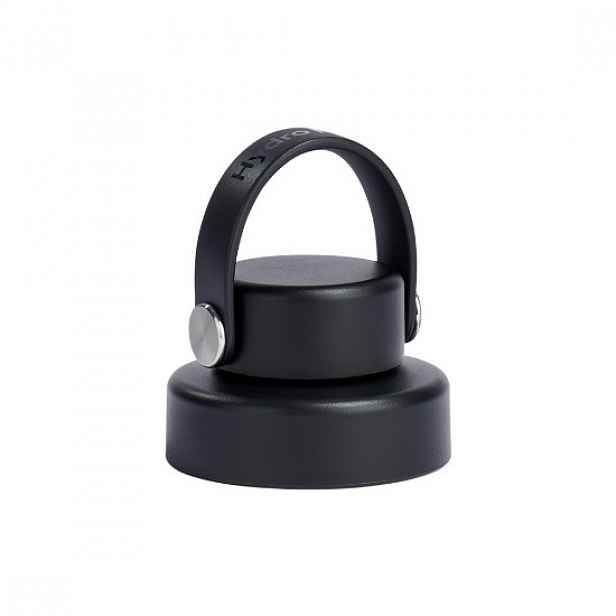 Široký uzávěr na termoizolační láhev, plast, "Wide", Black - Hydro Fla