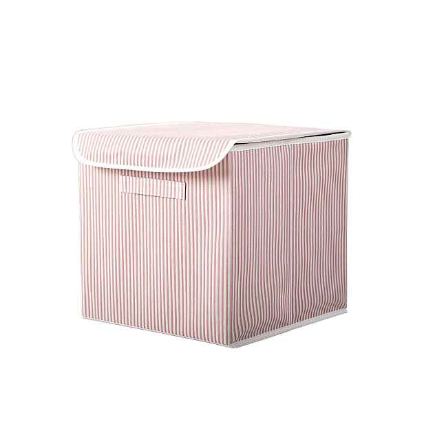 Úložný textilní box, růžový, 30 x 30 x 30 cm - II. jakost, POUZE OSOBNÍ ODBĚR