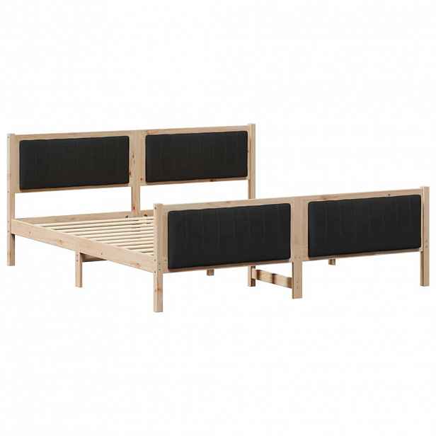 vidaXL Rám postele Hnědo-černá 180 x 200 cm Masivní borovicové dřevo