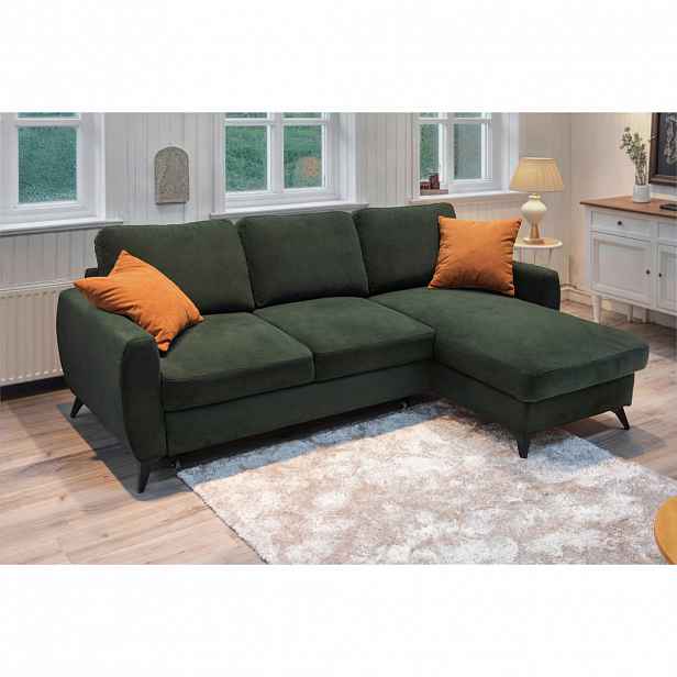 Livetastic ROHOVÁ ROZKLÁDACÍ POHOVKA, kov, textil, kompozitní dřevo, tmavě zelená