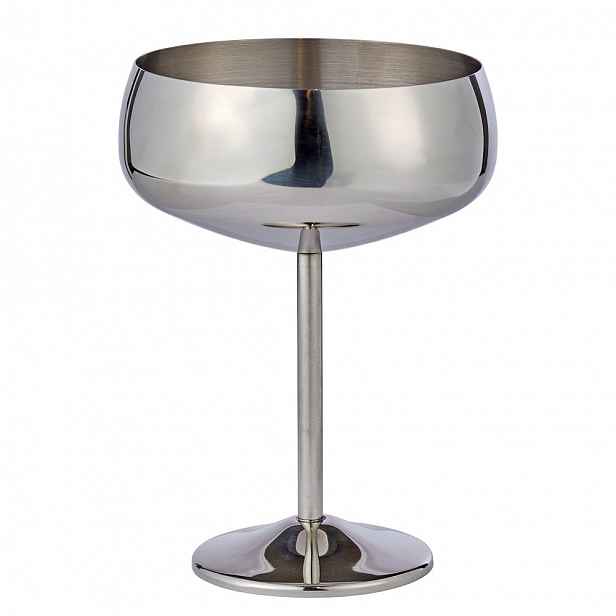 MANHATTAN LOUNGE Pohár na šampaňské 400 ml - stříbrná