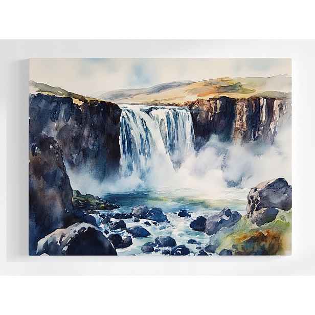 Plakát Krajina Příroda Skály Řeka Vodopád 100x75