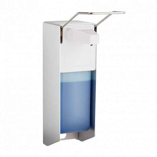 Relaxdays DÁVKOVAČ stříbrný bílý na zeď 1000 ml
