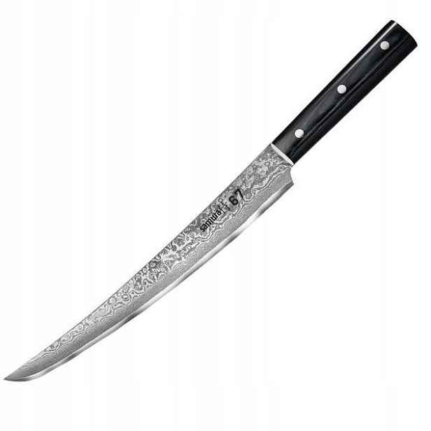 Samura Damascus 67 nůž na plátky Tanto 230mm mikarta