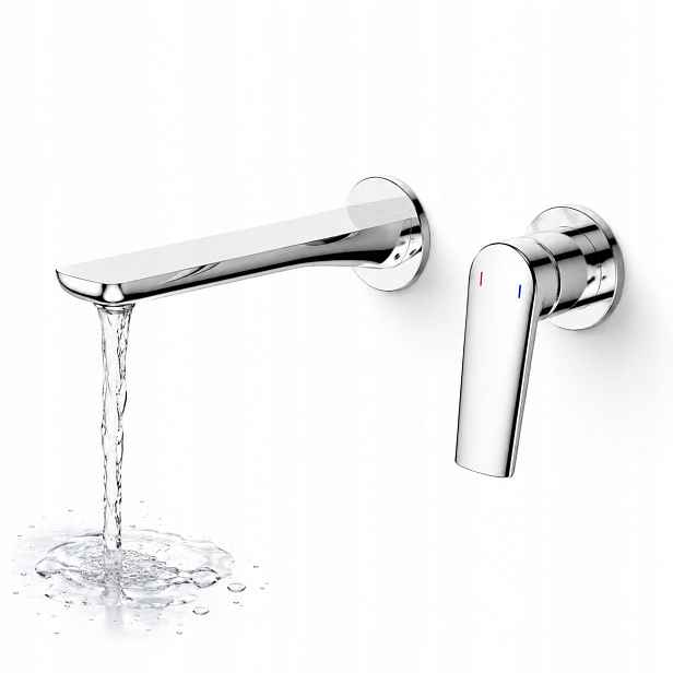 Umyvadlová Baterie Vector Koupelnová Nástěnná Pevná Baterie Chrom