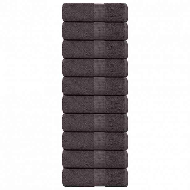 vidaXL Ručníky pro hosty FROGN 10 ks antracitové 30x50 cm 360 g/m²