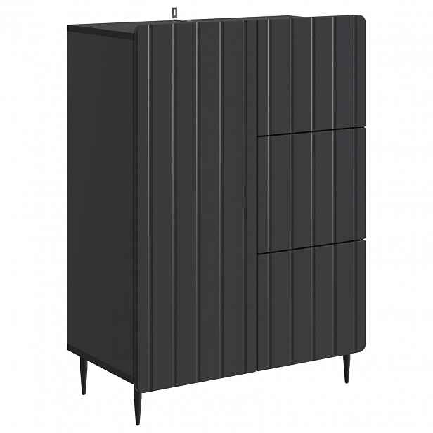 vidaXL Servírovací skříň Černá 66 x 34,5 x 91,5 cm Kompozitní dřevo