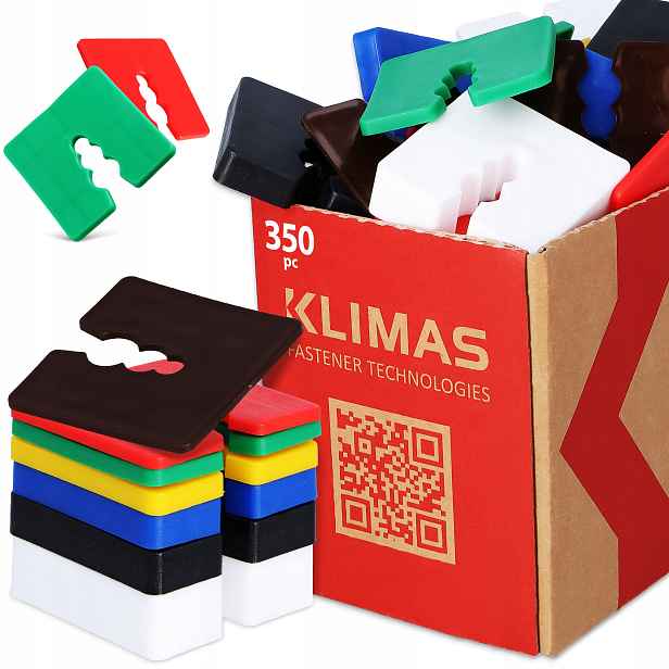 350 x Distanční Podložky 2-15 mm Vyrovnávací šrouby oken Klíny Montáž D4