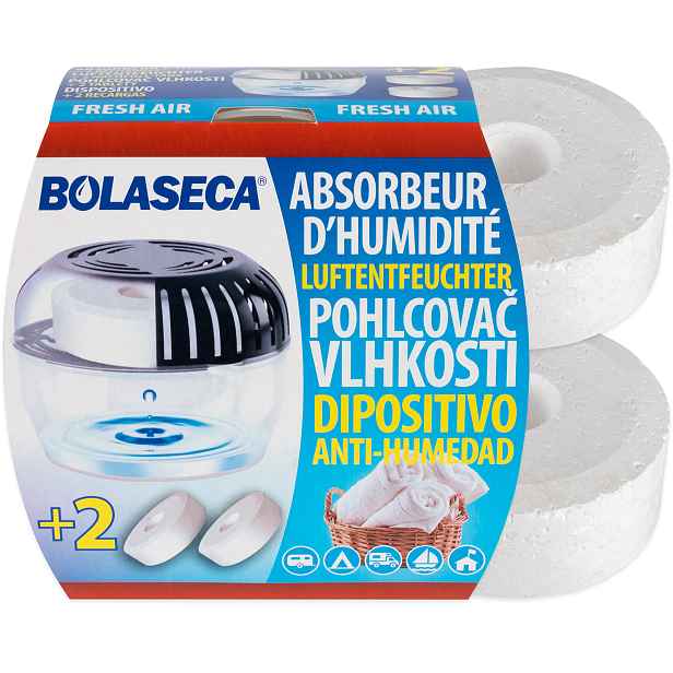 Bolaseca Pohlcovač vlhkosti Svěží prádlo – sada, 2×450 g tablety 3200