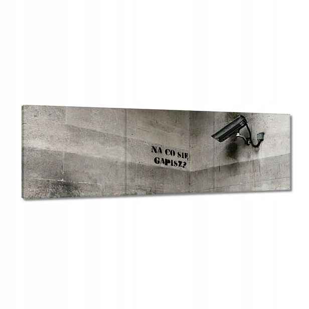 Obrazy 120x40 Banksy Co zíráš