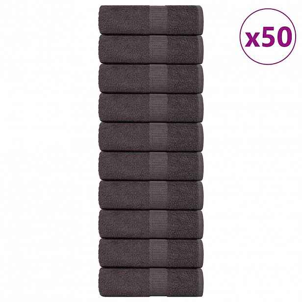 vidaXL Ručníky pro hosty FROGN 50 ks antracitové 30x50 cm 360 g/m²