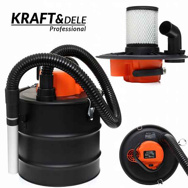 Vysavač na popel 230 V 2000 W 20 L Kraft&Dele