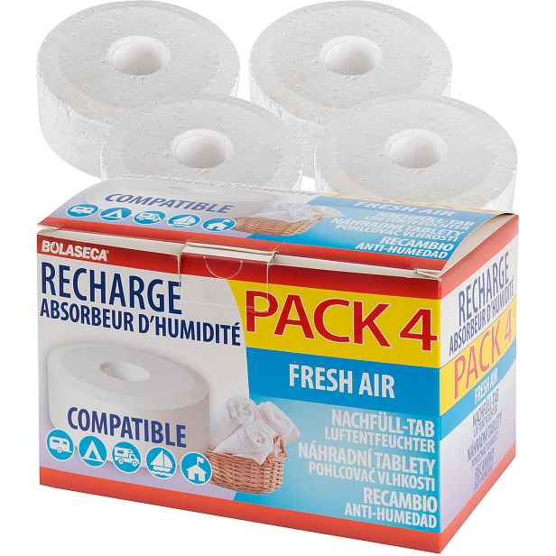 Bolaseca Náplň do pohlcovače vlhkosti Fresh Air – 4×450 g tablety 3200/1