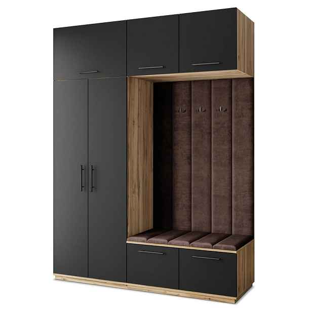 MASSENO MODERNÍ PŘEDSÍŇOVÁ SESTAVA REMA, 180/240/60 cm, dub Wotan
