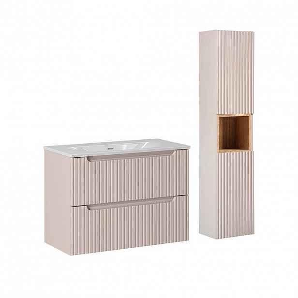 Petits-meubles KOUPELNOVÝ NÁBYTEK 80cm Riva 2er-Set Kašmír