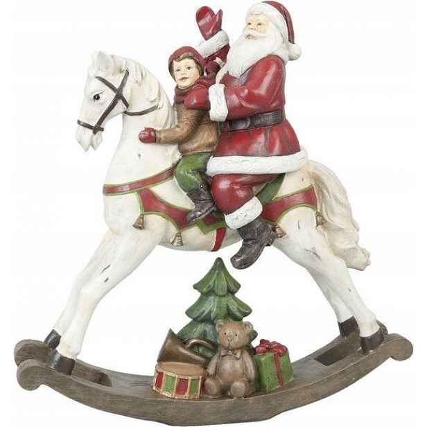 Vánoce dekorativní santa na koní