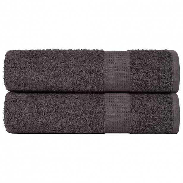 vidaXL Ručníky FROGN 2 ks antracitové 50x100 cm 360 g/m²