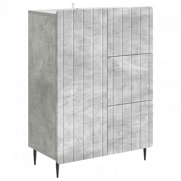 vidaXL Servírovací skříň Betonově šedá 66 x 34,5 x 91,5 cm