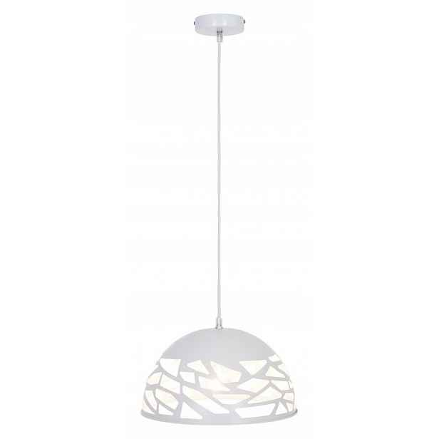 Bílá závěsná lampa Norena industriální nad jídelní stůl Rabalux