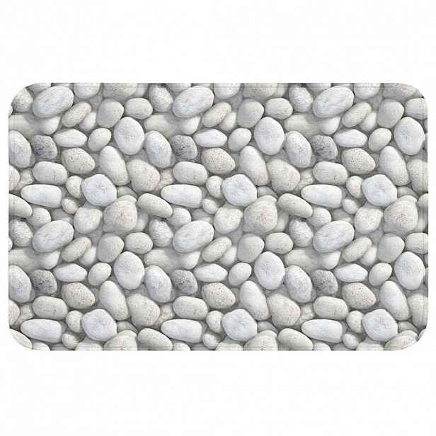 OnlyWow KOUPELNOVÁ PŘEDLOŽKA Kameny - šedé - oválné 80x50 cm