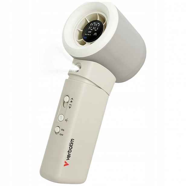 Ruční ventilátor Verbatim Cool `n` Go Aqua Breeze bílo-stříbrný 32344