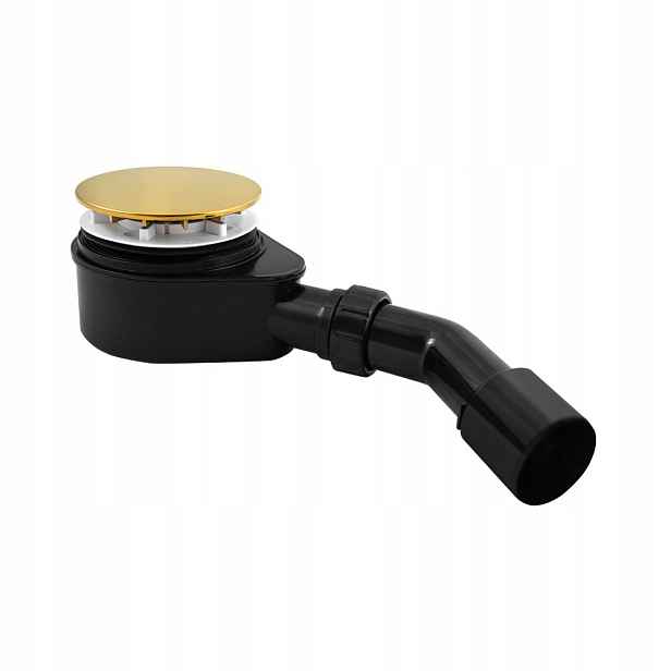 Sifon sprchový zlatý lesklý, nízký pouze 58 mm Radaway 90 mm