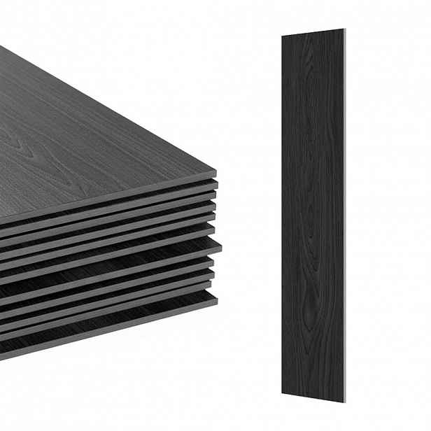 Relaxdays PODLAHOVÁ-KRYTINA tmavě šedá dřevodekor samolepicí PVC 7,5 m²