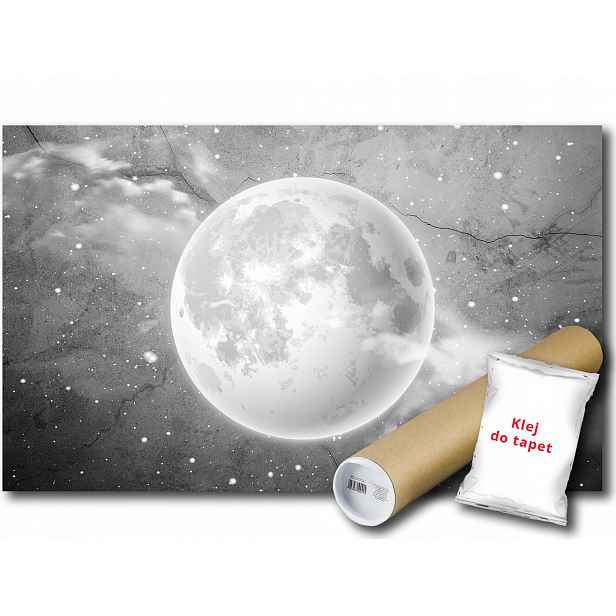 Vinylová fototapeta obloha měsíc noc zeď beton imitace 152x104