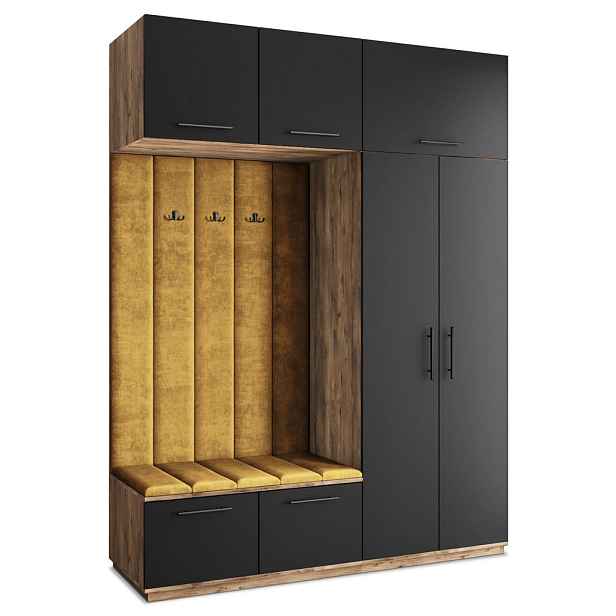 MASSENO MODERNÍ PŘEDSÍŇOVÁ SESTAVA REMA, 180/240/60 cm, dub Lefkas