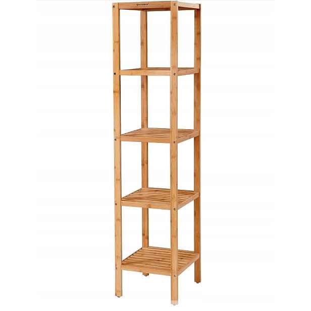 Bambusový koupelnový regál Koli hnědý