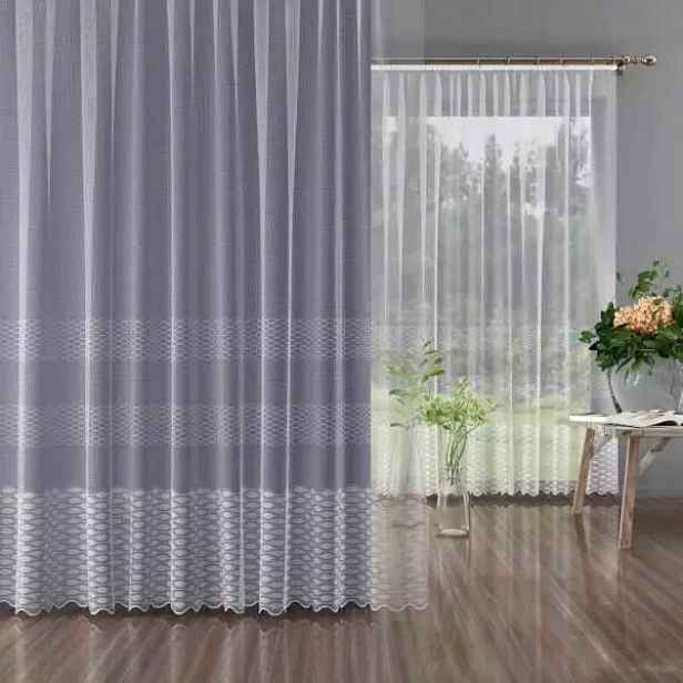 Mg Záclona 583/1 Bílá 300x250 cm hotová s páskou